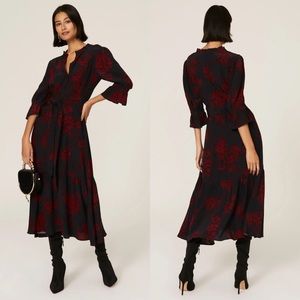 Marissa Webb Collective Navy Floral Shirtdress sz 8